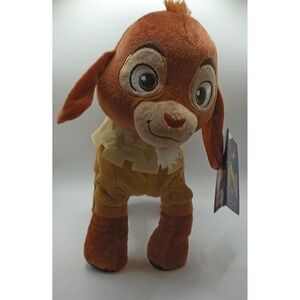 Disney Wish Walk n Talk Valentino Goat Plush Interactive Toy Brown Yellow Pajama